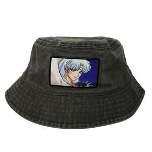 Inuyasha Sesshoumaru Anime InuYasha Faded Black Bucket Hat One Size RN 115665